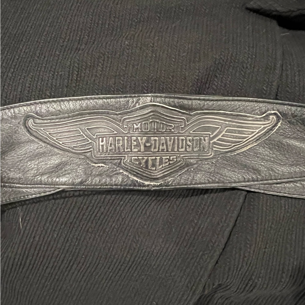 Harley Davidson Leather Motorcycle Riding Chaps Pants Size Large - Picture 11 of 12